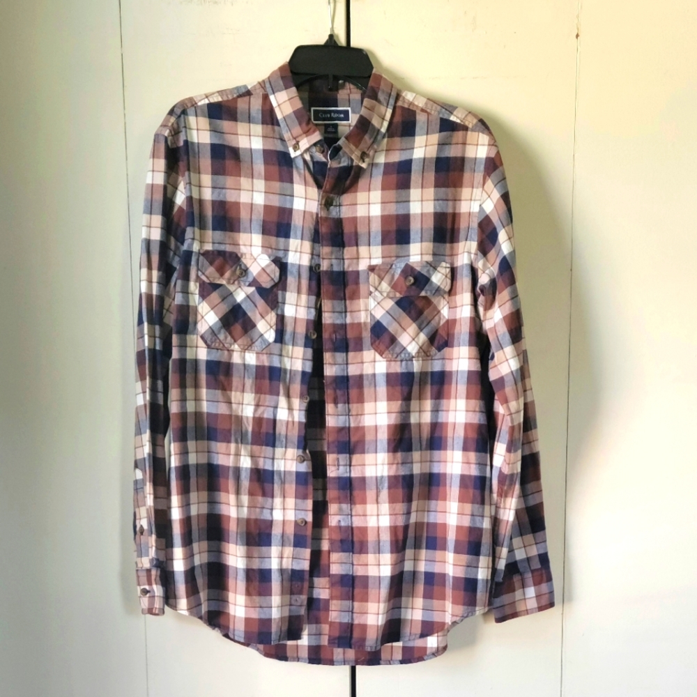 Cotton Club Button-up Plaid Shirt